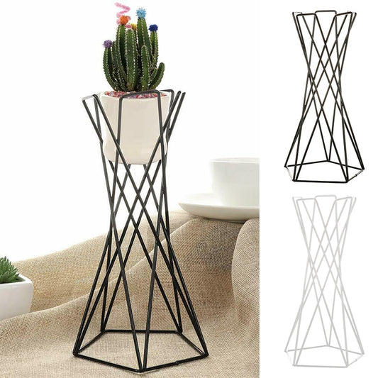 Rustic Irregular Flower Plant Pot Holder Geometric Metal Rack Air Plants Holder Rack Nordic Style Garden Display Decoration RE