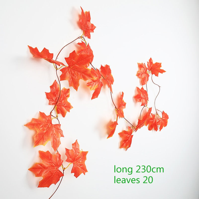 230cm Artificial ivy green silk artificial hanging vines leaf plants vines leaves 1Pcs diy Wall Decor Artificial Plants vine