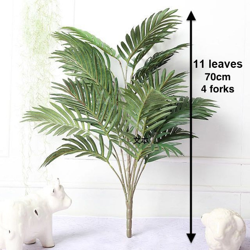 60-123CM Artificial  Palm  Tree Fake Plants Plastic Leaf Fake Tree For Home Wedding  Garden  Floor  Living Room  Decorations