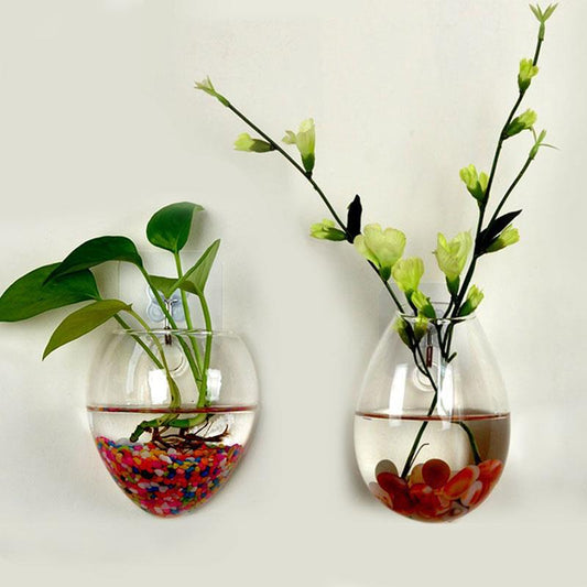 Hanging Wall Vase Dinosaur Egg Shape Plants Plants Plants Long Tubular Mouse-Shaped Indoor Home Decor Flower Clear Water