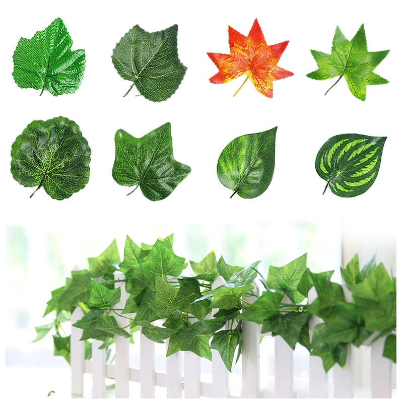 230cm Artificial ivy green silk artificial hanging vines leaf plants vines leaves 1Pcs diy Wall Decor Artificial Plants vine