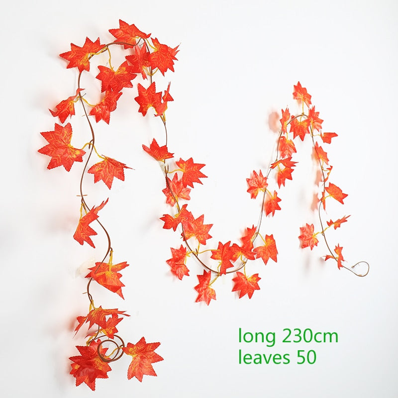 230cm Artificial ivy green silk artificial hanging vines leaf plants vines leaves 1Pcs diy Wall Decor Artificial Plants vine